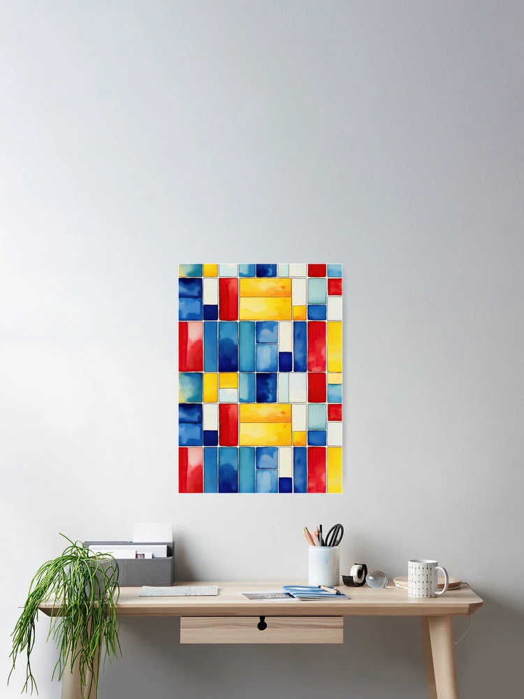 Thumbnail 2 of 3, Poster, Color Block Rectangles designed and sold by LivelaStudio.