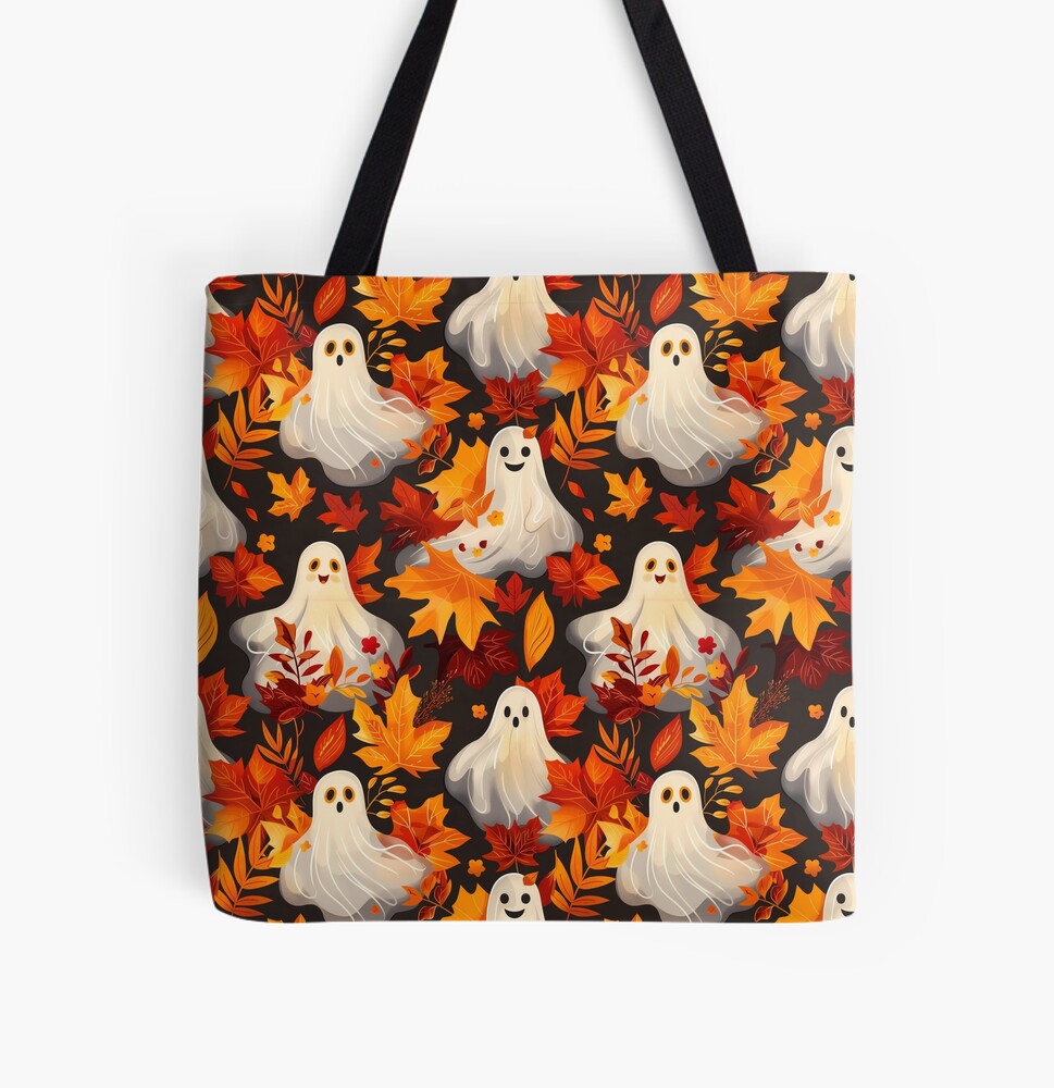 Spooky Fall Vibes Ghosts Tote