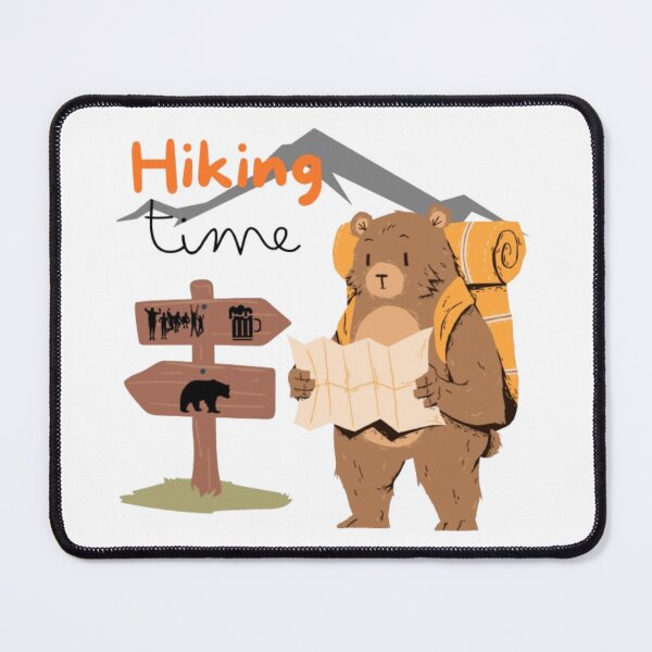 Item preview, Hiking Bear Adventure Illustration designed and sold by MSHobbies.