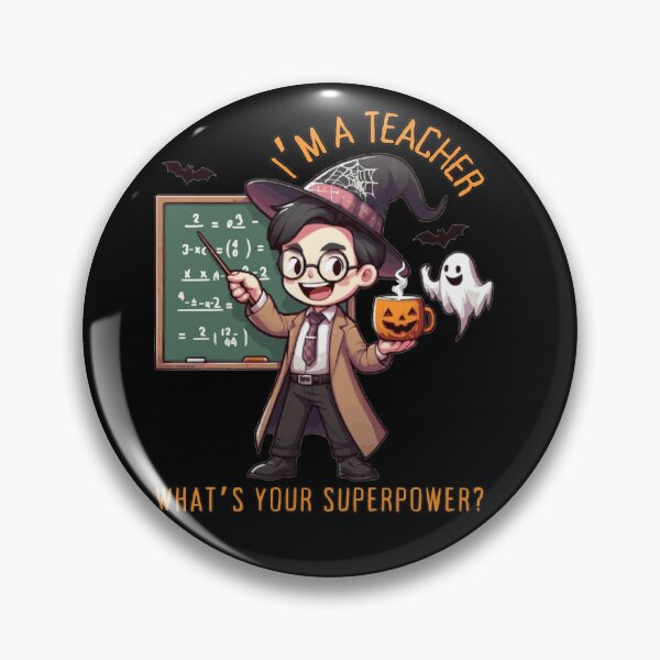 Item preview, Spooky Math Teacher Superpower Halloween Design designed and sold by Tw1nsAIArt.