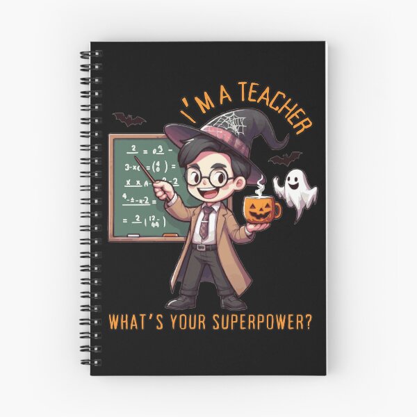 Item preview, Spooky Math Teacher Superpower Halloween Design designed and sold by Tw1nsAIArt.