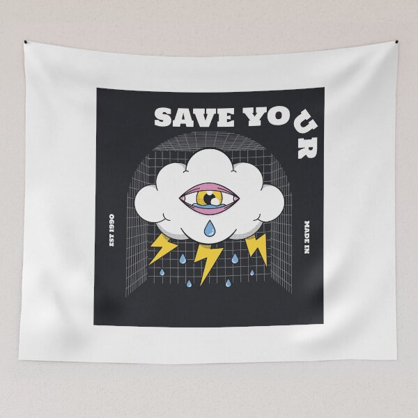 Item preview, Save Your - Crying Eye Over Thundercloud Design designed and sold by Mehmet Hanifi Ekşi.