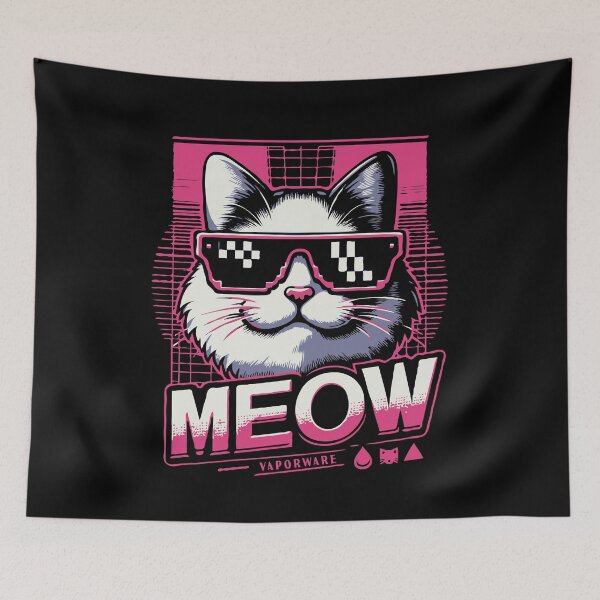 Item preview, Digital Dreamscape, Vaporware Cat designed and sold by Creative Magia.