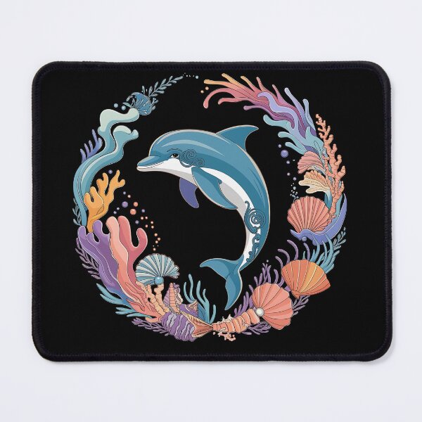 Item preview, Charming Dolphin Artwork designed and sold by Ambient Mind Design.