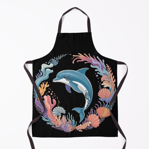 Item preview, Charming Dolphin Artwork designed and sold by Ambient Mind Design.