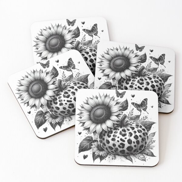 Item preview, Leopard Pumpkin,Sunflower,Fall,Black and White designed and sold by deniz kaya.