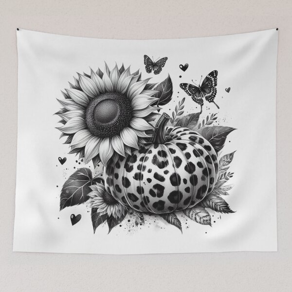 Item preview, Leopard Pumpkin,Sunflower,Fall,Black and White designed and sold by deniz kaya.
