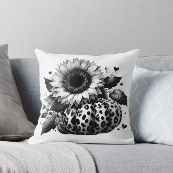 Item preview, Leopard Pumpkin,Sunflower,Fall,Black and White designed and sold by deniz kaya.