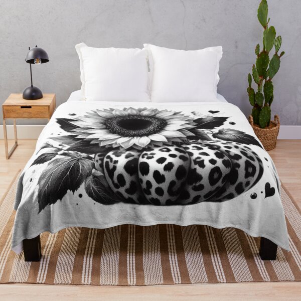 Item preview, Leopard Pumpkin,Sunflower,Fall,Black and White designed and sold by deniz kaya.
