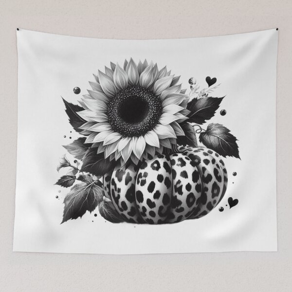 Item preview, Leopard Pumpkin,Sunflower,Fall,Black and White designed and sold by deniz kaya.