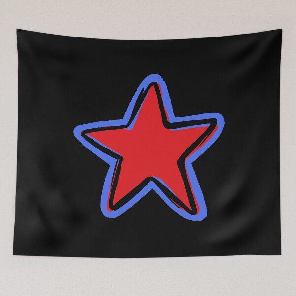Item preview, BRIGHT STAR, RED, BLUE AND BLACK designed and sold by larissa-myrie.