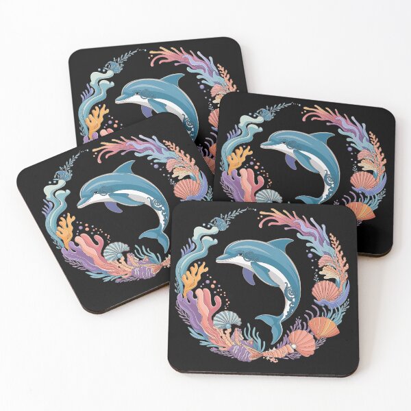 Item preview, Charming Dolphin Artwork designed and sold by Ambient Mind Design.