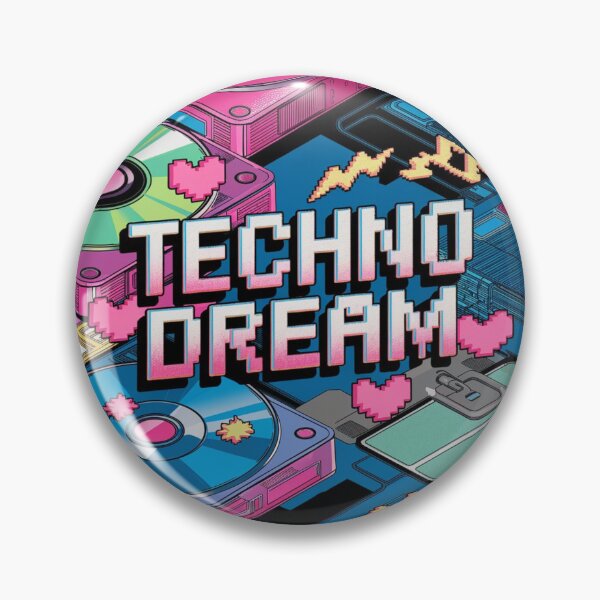 Item preview, Techno Dream Cybercore Retro Neon Vibe designed and sold by Nagikseyanart.
