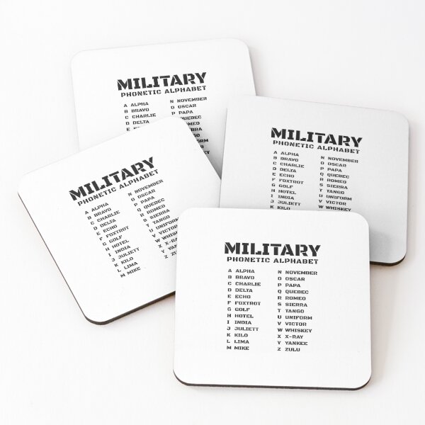 Item preview, Military Phonetic Alphabet Canada Black and White designed and sold by AnnSign.