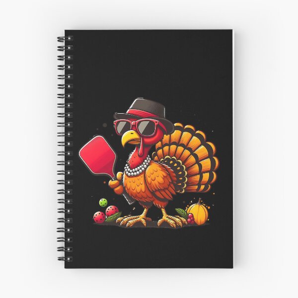 Aperçu de l'œuvre Joueur de Pickleball en Turquie portant des lunettes de soleil et un chapeau tenant une pagaie - Noël Halloween Thanksgiving créée et vendue par Smix Pixels.