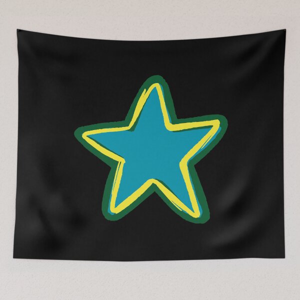 Item preview, BRIGHT STAR, DARK GREEN, YELLOW AND BLUE STAR designed and sold by larissa-myrie.