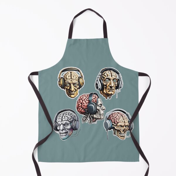 Item preview, Headphones to Brain - Not Just Another Pretty Face Stickers - 5 Pack designed and sold by HauntedOpera.
