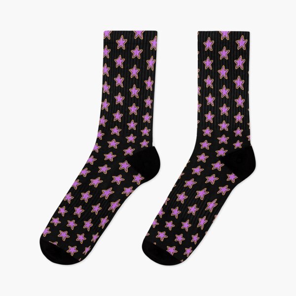 Item preview, BRIGHT STAR, PURPLE STAR WITH BLACK AND ORANGE OUTLINE designed and sold by larissa-myrie.