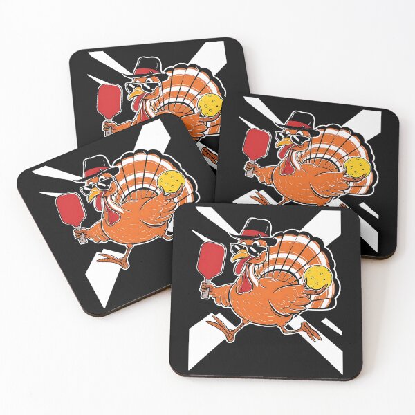 Item preview, Pickleball Turkey Player Wearing Sunglasses And Hat Holding Paddle  -  Xmas Halloween Thanksgiving  designed and sold by Smix Pixels.
