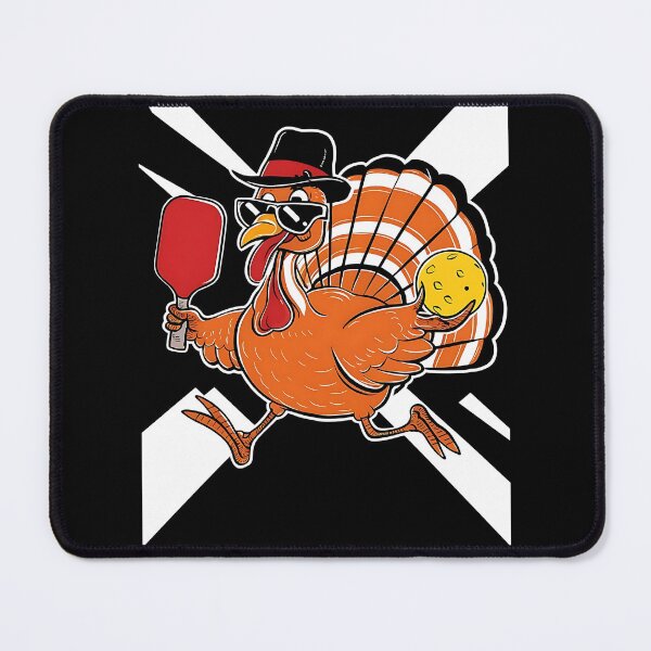 Item preview, Pickleball Turkey Player Wearing Sunglasses And Hat Holding Paddle - Xmas Halloween Thanksgiving designed and sold by Smix Pixels.