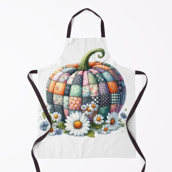 Item preview, Patchwork Pumpkin,Daisy Flower,Fall, designed and sold by deniz kaya.