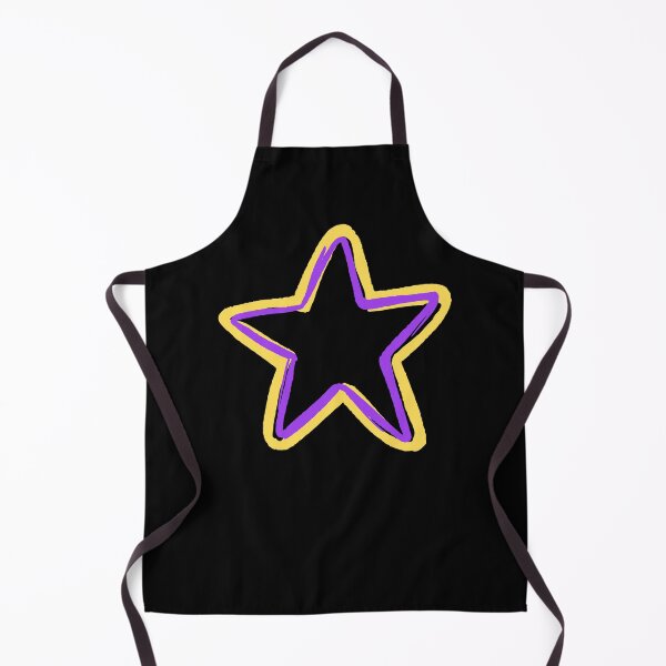 Item preview, STAR, BLACK STAR WITH PURPLE AND PALE YELLOW OUTLINE designed and sold by larissa-myrie.