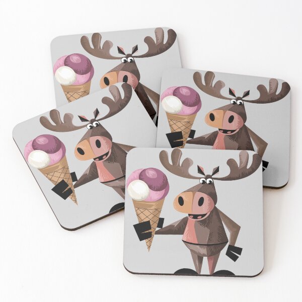 Item preview, Funny Moose eating Ice Cream Cone Abstract designed and sold by Nature's Fancy.