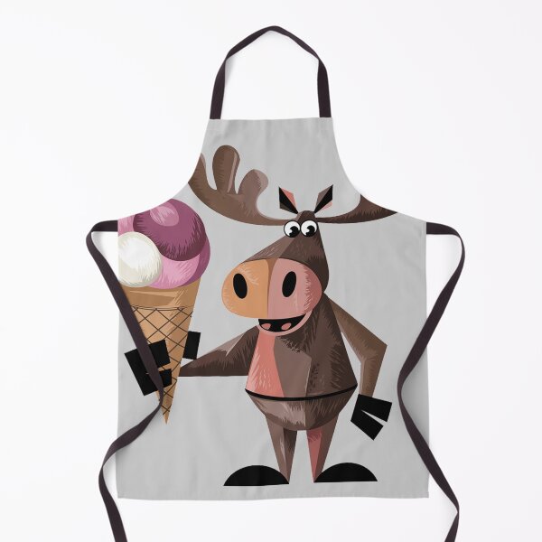 Item preview, Funny Moose eating Ice Cream Cone Abstract designed and sold by Nature's Fancy.