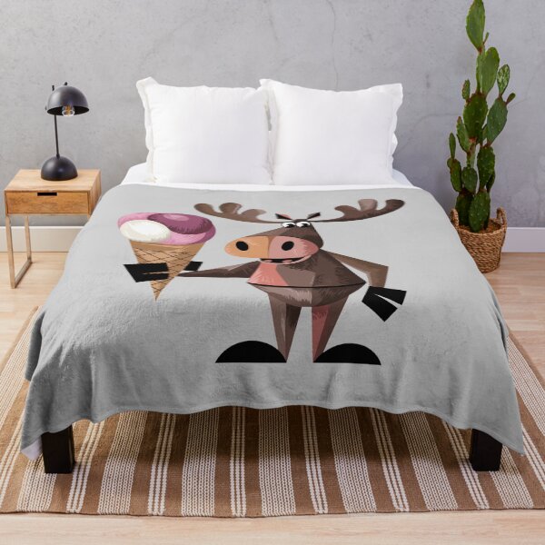 Item preview, Funny Moose eating Ice Cream Cone Abstract designed and sold by Nature's Fancy.