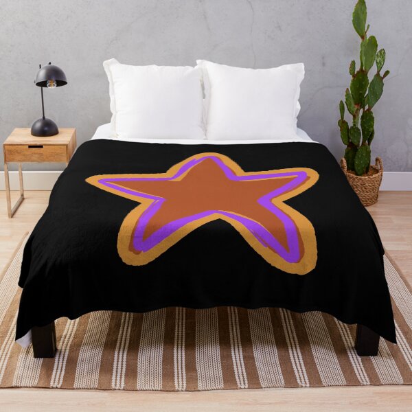 Item preview, STAR, BROWN STAR WITH PURPLE AND BEIGE OUTLINE designed and sold by larissa-myrie.