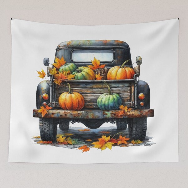 Item preview, Pumpkins,Fall,Pumpkin Patch,Old Truck designed and sold by deniz kaya.