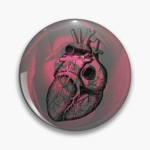 Item preview, Beating Heart and Red Rose Flowers Dark Botanical  designed and sold by WildWoodlandWitch.