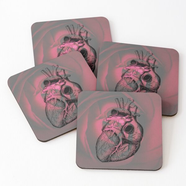 Item preview, Beating Heart and Red Rose Flowers Dark Botanical  designed and sold by WildWoodlandWitch.