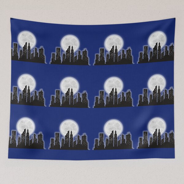 Item preview, City and Full Moon designed and sold by stainedglass101.