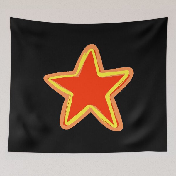 Item preview, BRIGHT STAR, ORANGE STAR WITH PEACH AND YELLOW OUTLINE designed and sold by larissa-myrie.