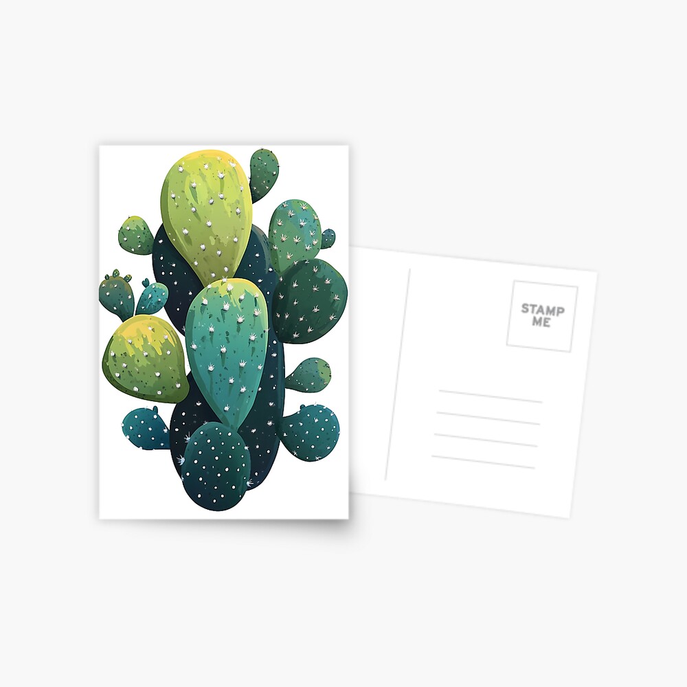 Postcard Prickly Pear-fect! Cute Cactus Cutout Postcard
