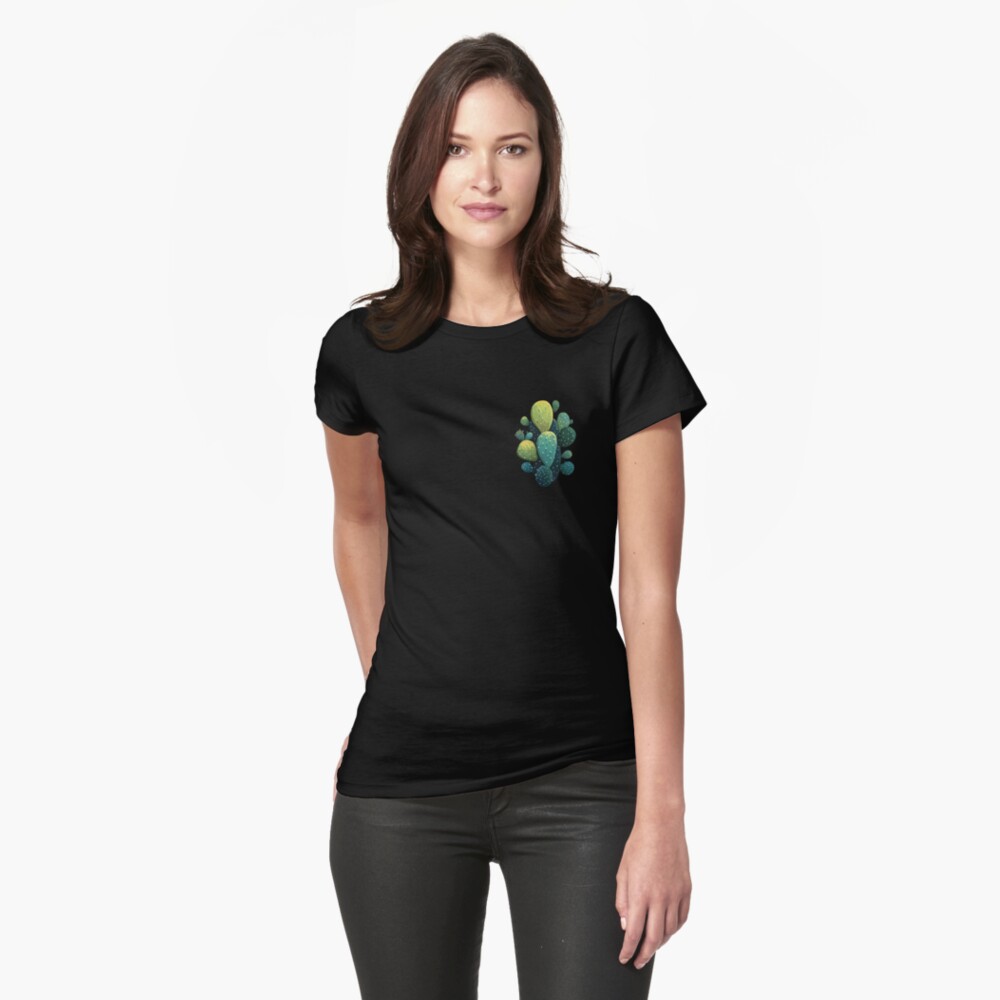 Prickly Pear-fect! Cute Cactus Cutout Fitted T-Shirt