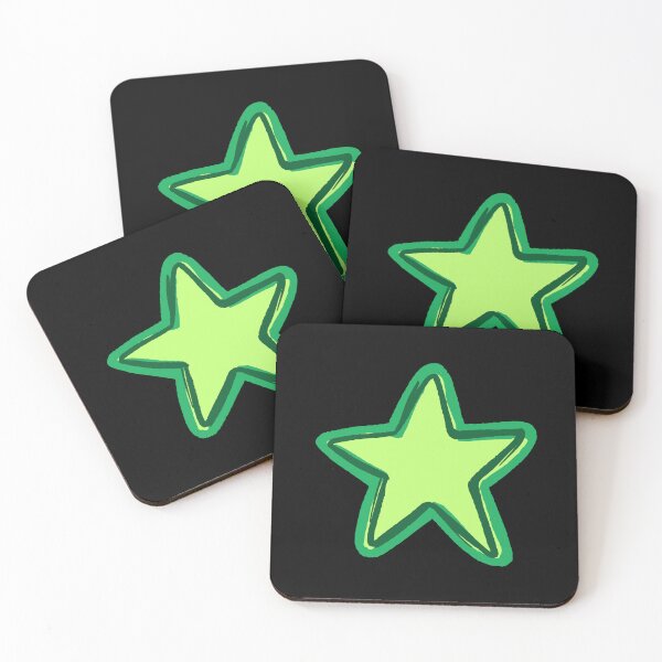 Item preview, BRIGHT STAR, LIGHT GREEN STAR WITH DARK GREEN AND LIGHT GREEN OUTLINE designed and sold by larissa-myrie.