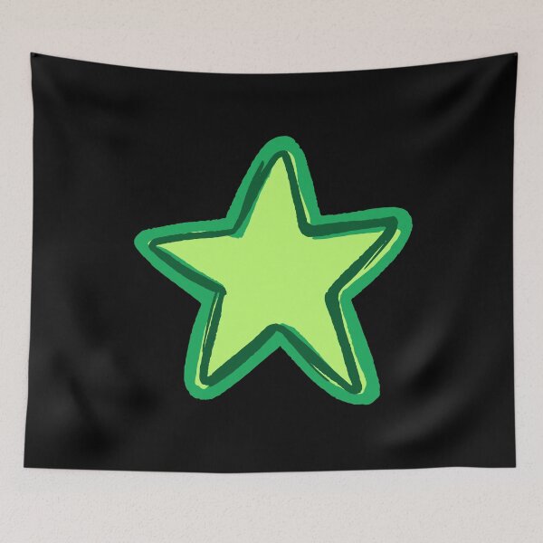 Item preview, BRIGHT STAR, LIGHT GREEN STAR WITH DARK GREEN AND LIGHT GREEN OUTLINE designed and sold by larissa-myrie.