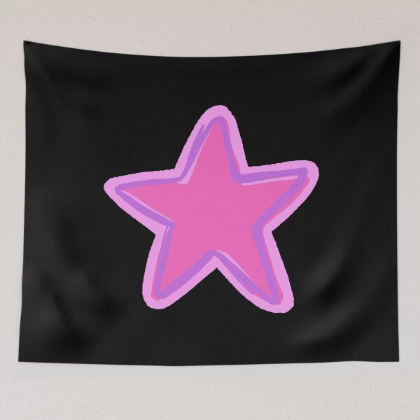 Item preview, BRIGHT STAR, PINK STAR WITH PURPLE AND LIGHT PINK OUTLINE designed and sold by larissa-myrie.