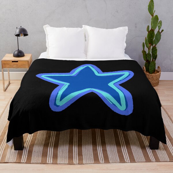 Item preview, BRIGHT STAR, BLUE STAR WITH LIGHT BLUE AND PALE BLUE OUTLINE designed and sold by larissa-myrie.