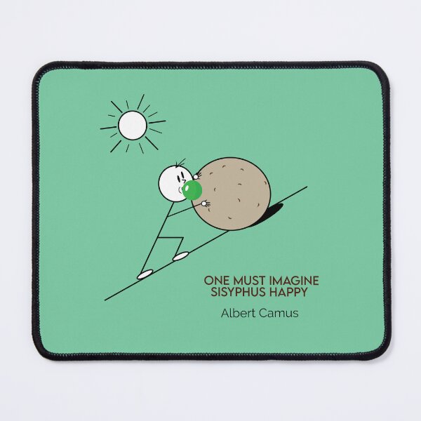 Item preview, Happy Sisyphus Blowing Bubble Gum Philosophy Cartoons designed and sold by JoyfulSisyphus.