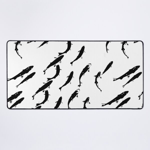 Item preview, Swimming Fish Abstract In Black And White designed and sold by Pretty-Bird.