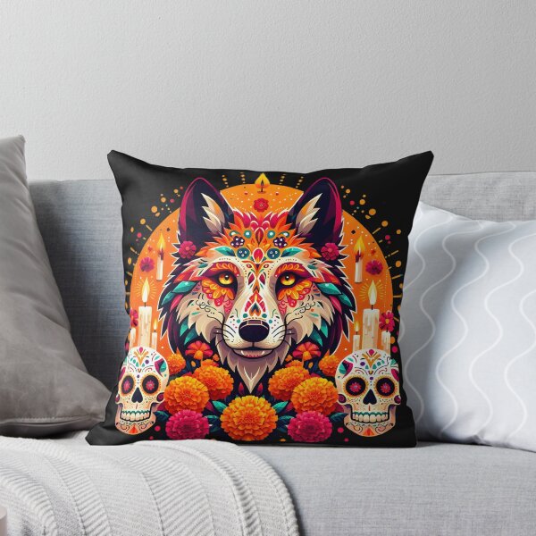 Item preview, The Day of The Dead Mexican Wolf T-shirt designed and sold by CreativeFlux.