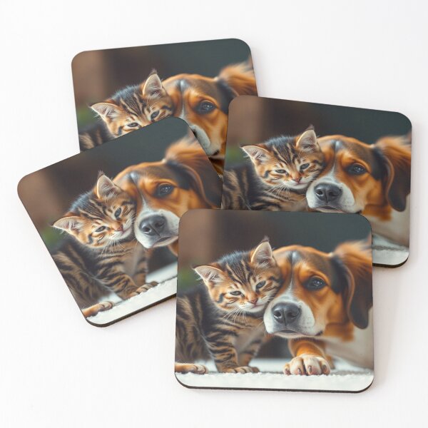 Item preview, Adorable Cat And Dog Friends designed and sold by NerdscapeDC.