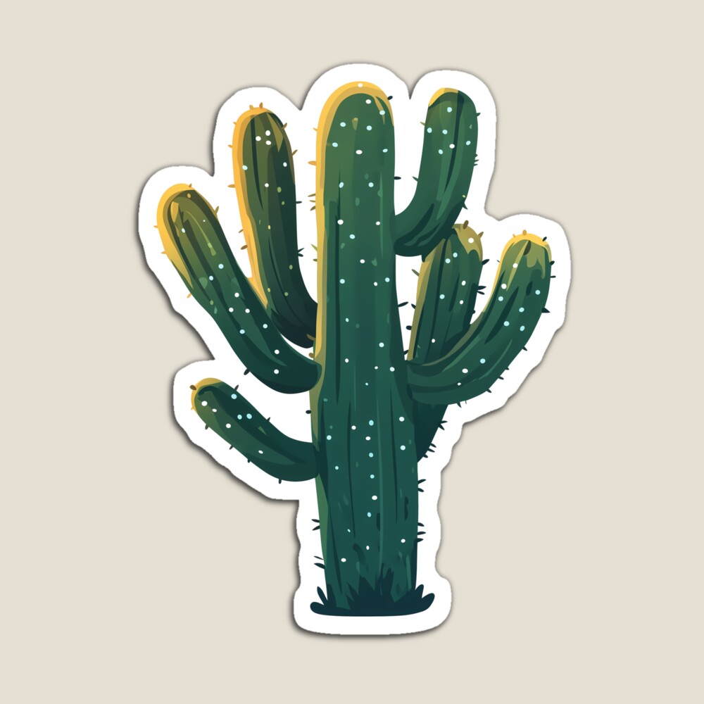 Sunlit Saguaro Cactus Magnet