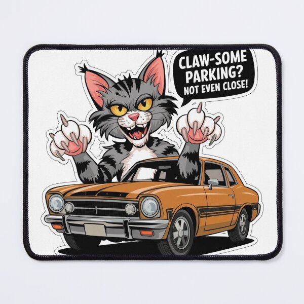 Item preview, Claw-some Parking? – Funny Cat Sticker designed and sold by StyleSwitch.