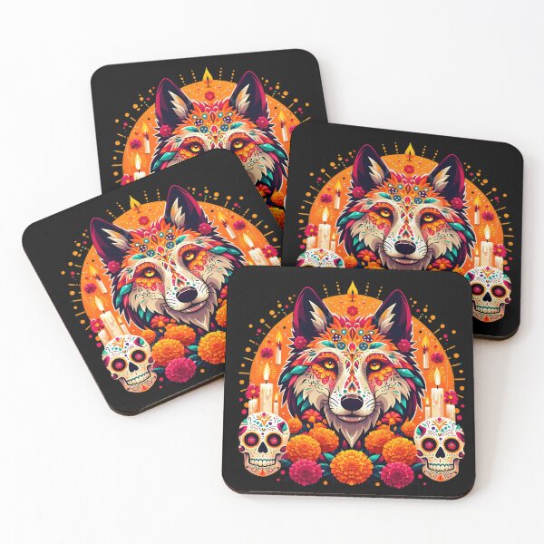 Item preview, The Day of The Dead Mexican Wolf T-shirt designed and sold by CreativeFlux.