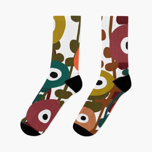 Item preview, Iconic Retro Autumnal Scandinavian Floral Pattern in 70s Tones designed and sold by Deutschic.