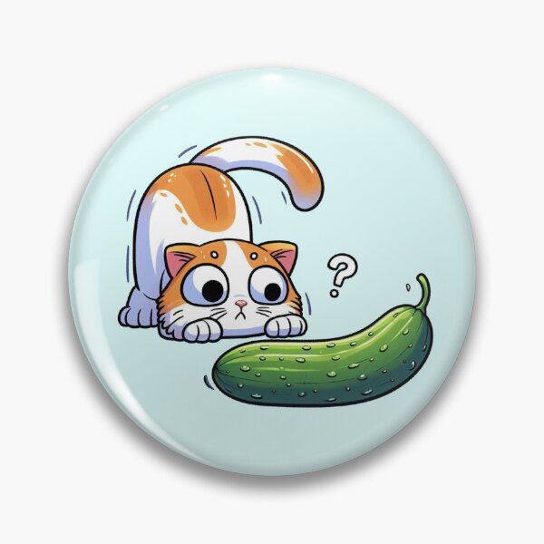 Item preview, Scared Cucumber Cat designed and sold by MeowKittyPurr.